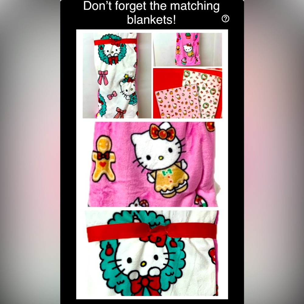 🎄HelloKitty Christmas Hand Towel 4PC Bundle Gingerbread Wreath Holiday 2024 NEW - Picture 9 of 10